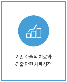 기존 수술적 치료와 견줄 만한 치료실적